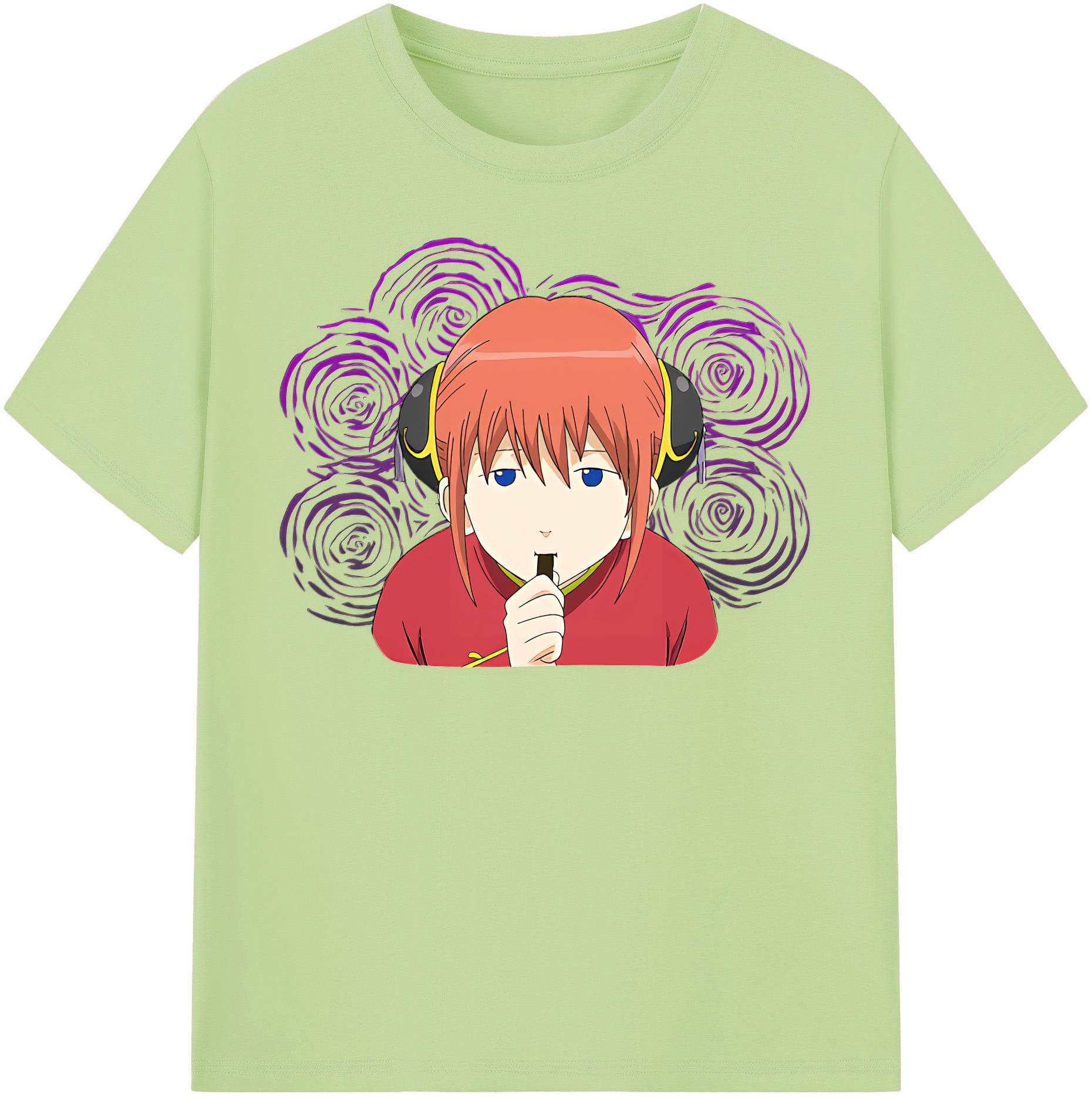 （画像用） ぎんたま 坂田銀時（さかたぎんとき） 神楽 志村新八（しむら しんぱち） GINTAMA Sakata Gintoki Kagura Shimura Shinpachi 綿100％半袖Tシャツ（フロントプリント）